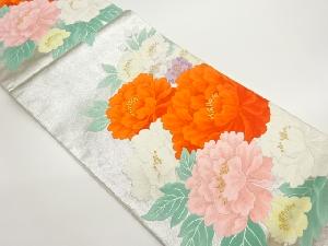 牡丹模様織出し袋帯